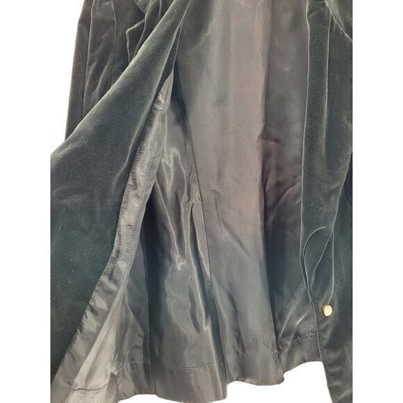 HP Vintage Black Velour One Rhinestone Button Fitted Jacket - Picture 12 of 15